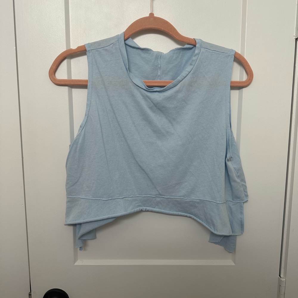 Women's Light Blue Sleeveless Top